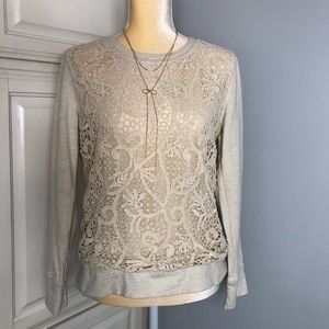 Crochet detail Jcrew Top